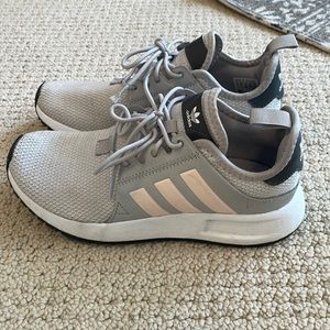 Grey and pink adidas sneakers